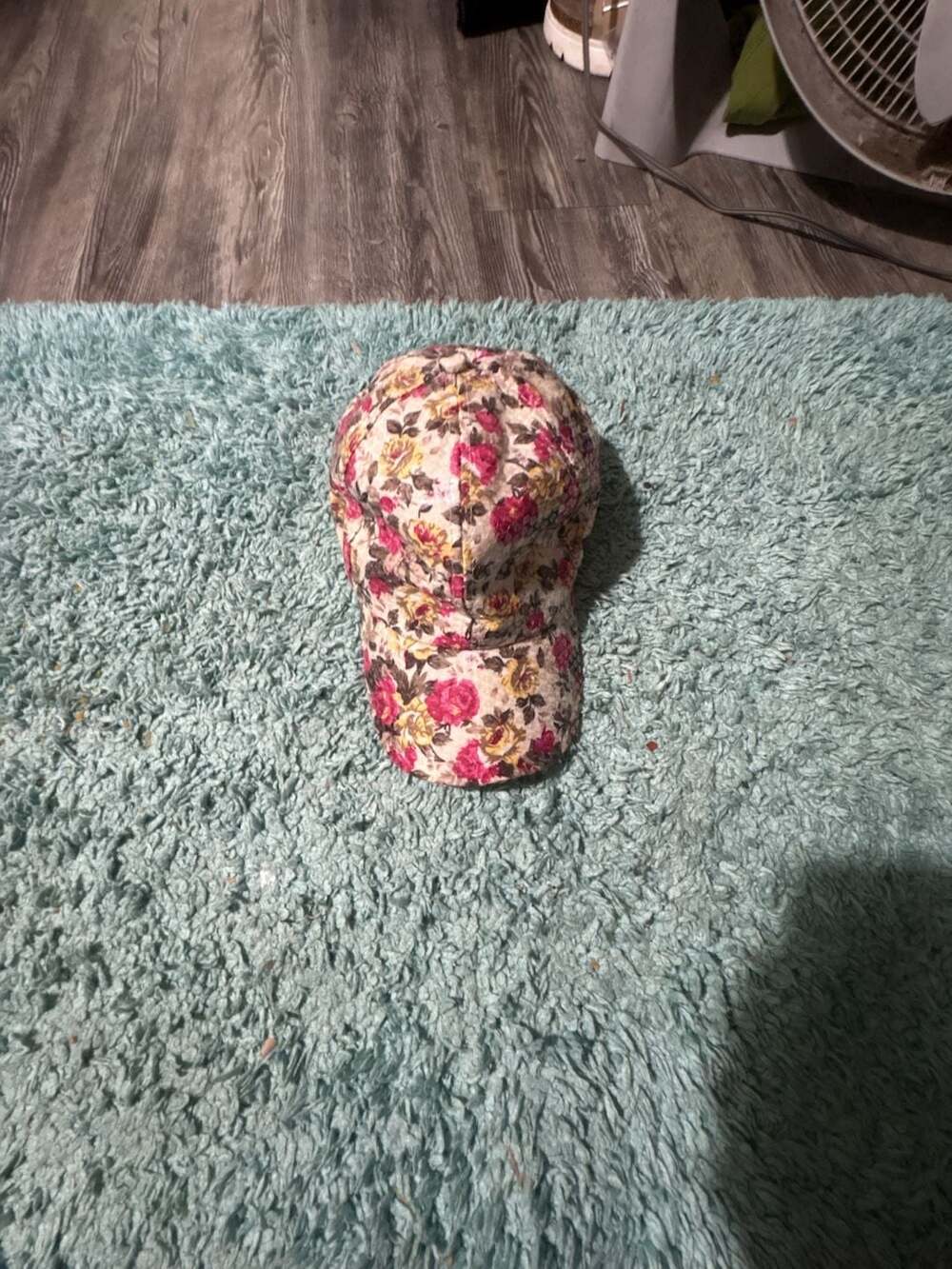 Women's Floral Print Baseball Cap with Botanical Flower Pattern
